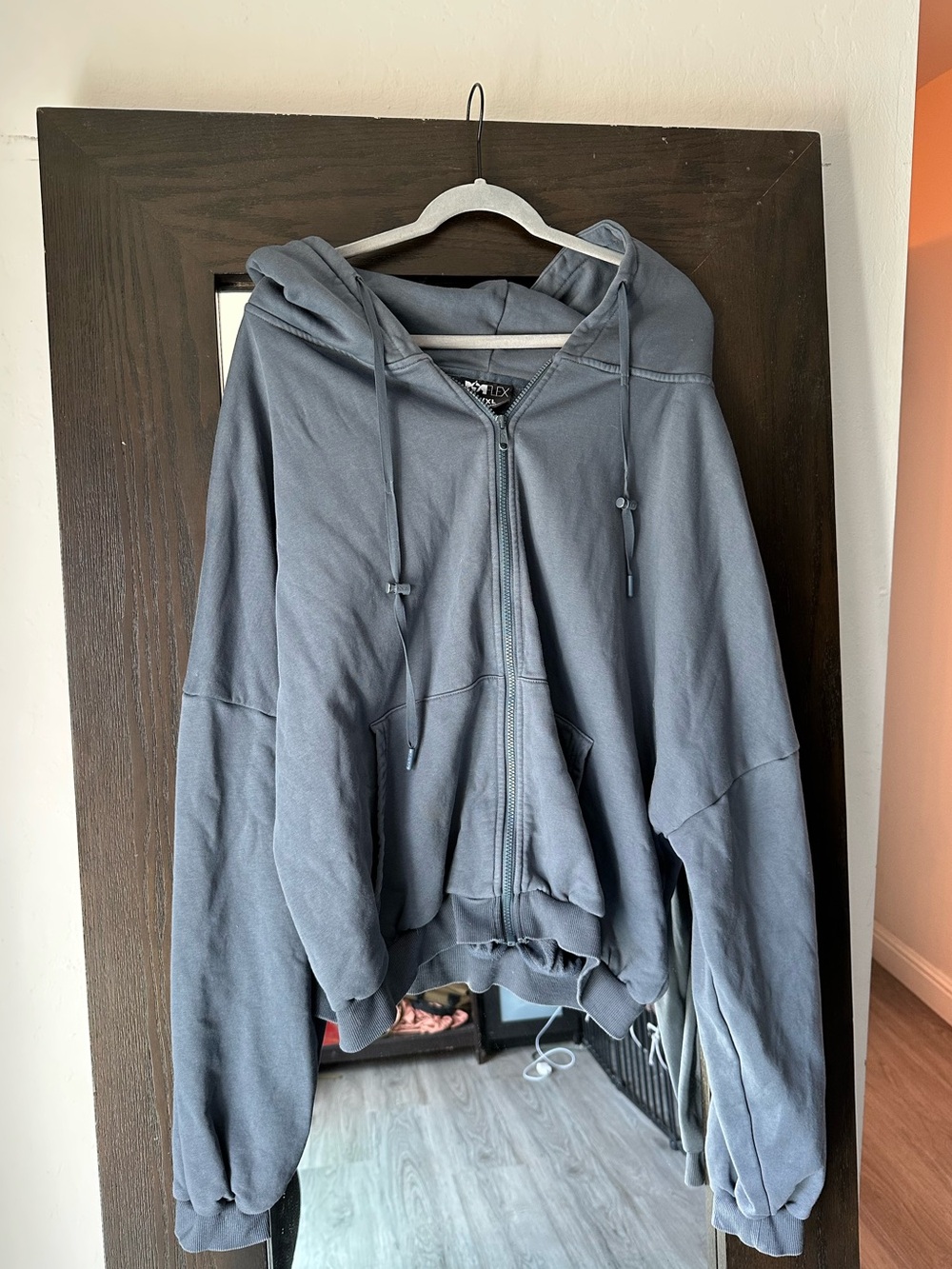 Popflex Zip Cloud Hoodie - Denim Blue